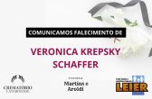 Plano Leier e Funerária Martins e Aroldi informam o falecimento de Veronica Krepsky Schaffer