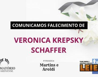 Plano Leier e Funerária Martins e Aroldi informam o falecimento de Veronica Krepsky Schaffer