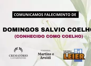 Plano Leier e Funerária Martins e Aroldi informam o falecimento de Domingos Salvio Coelho