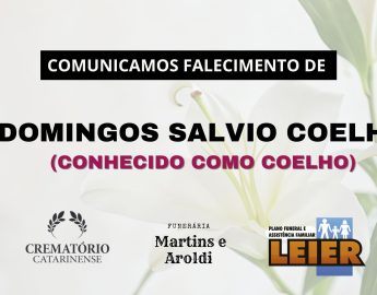 Plano Leier e Funerária Martins e Aroldi informam o falecimento de Domingos Salvio Coelho