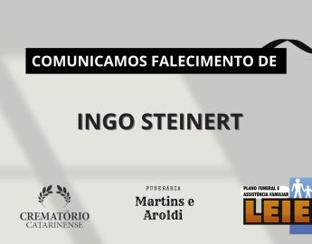 Plano Leier e Funerária Martins e Aroldi informam o falecimento de Ingo Steinert