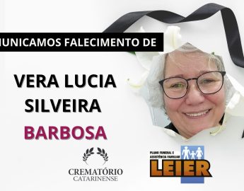 PLANO LEIER informa o falecimento de VERA LUCIA SILVEIRA BARBOSA