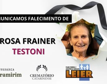 Plano Leier e Funerária Guaramirim informam o falecimento de Rosa Frainer Testoni