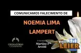 Plano Leier e Funerária Martins e Aroldi informam o falecimento de Noemia Lima Lampert