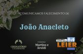 Plano Leier e Funerária Martins e Aroldi informam o falecimento de João Anacleto