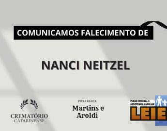 Plano Leier e a Funerária Martins e Aroldi comunicam o falecimento de Nanci Neitzel