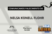 Plano Leier e a Funerária Martins e Aroldi comunicam o falecimento de Nelsa Konell Flohr