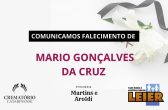 Plano Leier e Funerária Martins e Aroldi informam o falecimento de Mario Gonçalves da Cruz