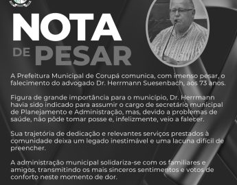 Morre em Corupá o advogado e líder comunitário Herrmann Suesenbach