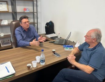 Dr. Vicente e Adriano Zimmermann discutem avanços para o Complexo Multimodal de Guaramirim