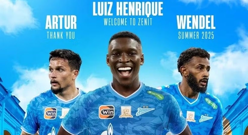 Futebol: Zenit oficializa contratação de Luiz Henrique e vendas de Wendel e Artur ao Botafogo