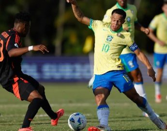 Futebol: Brasil é superado pela Colômbia e agora mira a fase final do Sul-Americano