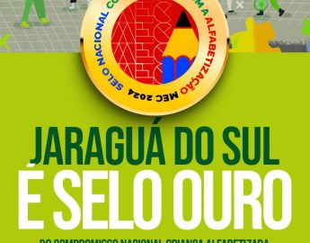 “É ouro!”: Jaraguá do Sul recebe prêmio Nacional de Alfabetização