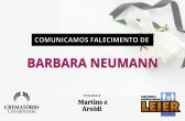 Plano Leier e a Funerária Martins e Aroldi comunicam o falecimento de Barbara Neumann