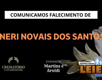 Plano Leier e a Funerária Martins e Aroldi comunicam o falecimento de Neri Novais dos Santos