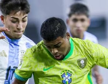 Futebol: Brasil e Argentina empatam no Sul-Americano e título sub-20 fica para domingo (16)