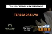 Plano Leier e a Funerária Martins e Aroldi comunicam o falecimento de Teresa da Silva