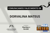 Plano Leier e a Funerária Martins e Aroldi comunicam o falecimento de Dorvalina Mateus