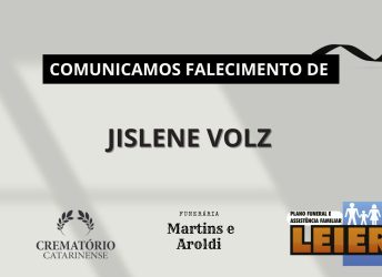 Plano Leier e a Funerária Martins e Aroldi comunicam o falecimento de Jislene Volz