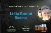 Plano Leier e a Funerária Martins e Aroldi comunicam o falecimento de Lídia Donini Soares