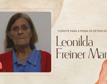 Convite para a Missa de Sétimo Dia em memória de Leonilda Freiner Marutti