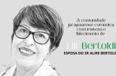 Comunicamos o falecimento de Lili Bertoldi (Esposa de Alire Bertoldi)