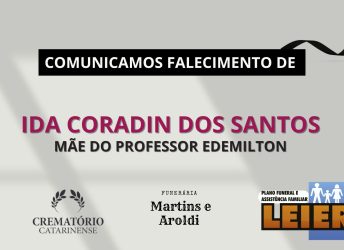 Plano Leier e a Funerária Martins e Aroldi comunicam o falecimento de Ida Coradin dos Santos