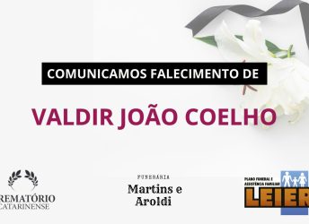 Plano Leier e a Funerária Martins e Aroldi comunicam o falecimento de Valdir João Coelho