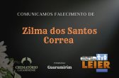 Plano Leier e a Funerária Guaramirim comunicam o falecimento de Zilma dos Santos Correa