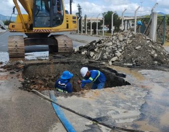 Vazamentos deixam bairros de Guaramirim sem água nesta quarta-feira