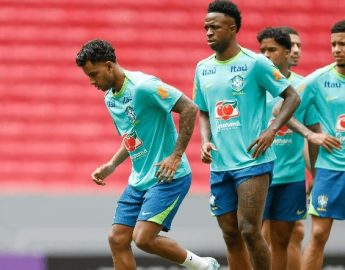 Futebol: Brasil faz último treino antes de jogo contra a Argentina