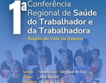 Inscrições abertas para a 1ª Conferência Regional de Saúde do Trabalhador 