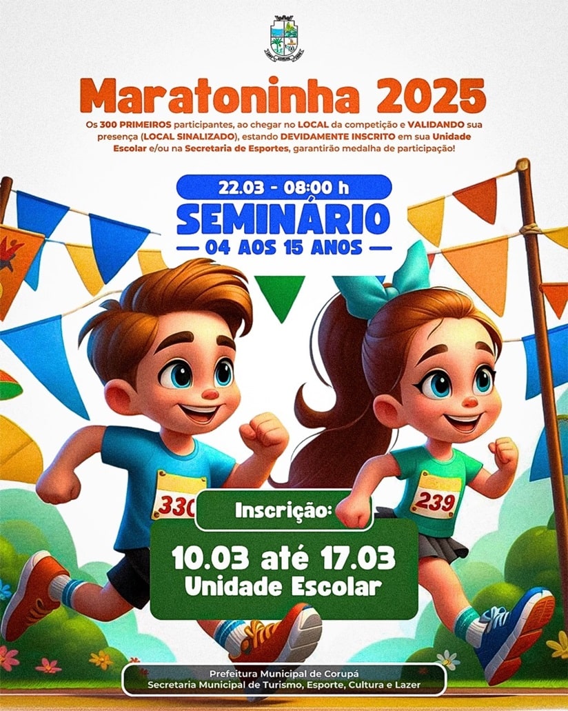 Atletismo: Prefeitura de Corupá realiza a Maratoninha em 2025